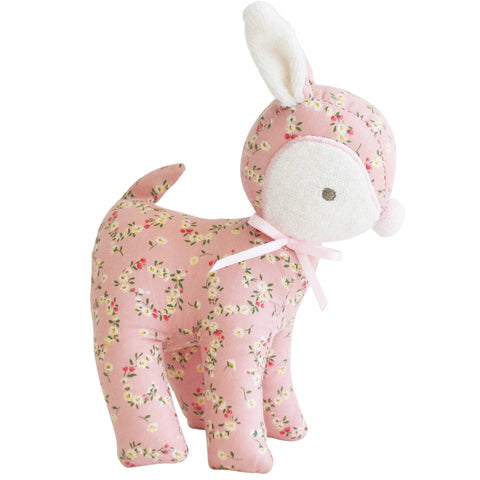 Alimrose Baby Deer Rattle - Posy Heart