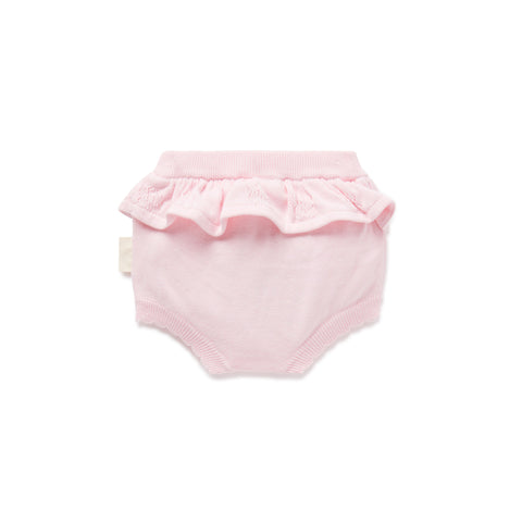 Aster & Oak Pink Ruffle Knit Bloomers