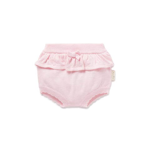 Aster & Oak Pink Ruffle Knit Bloomers