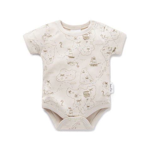 Aster & Oak Pirate Map Onesie