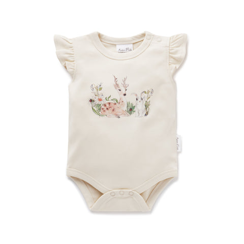 Aster & Oak Prairie Print Flutter Onesie