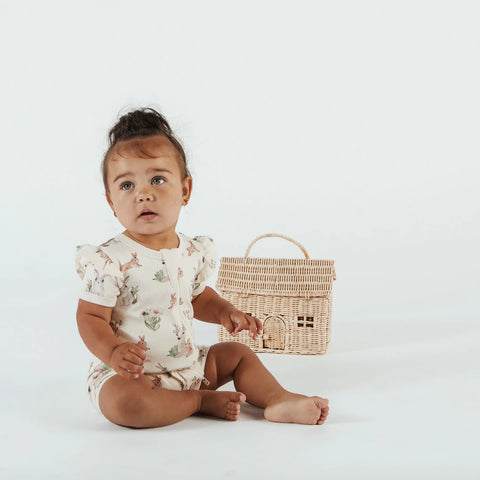 Aster & Oak Prairie Short Zip Romper