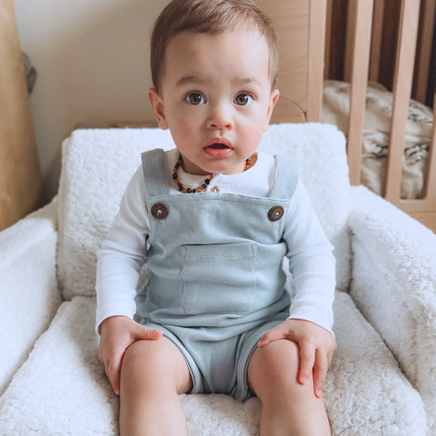 Aster & Oak Zen Blue Pocket Overalls - 2Y