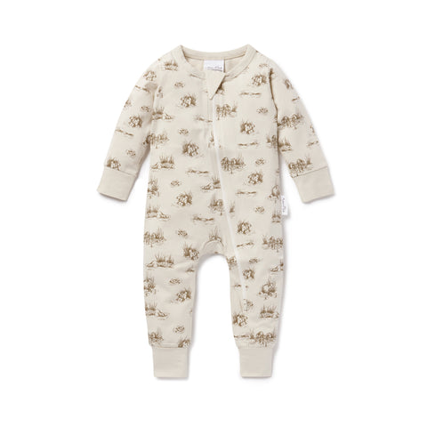 Aster & Oak Beaver Zip Romper