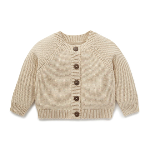 Aster & Oak Oatmeal Chunky Knit Cardigan