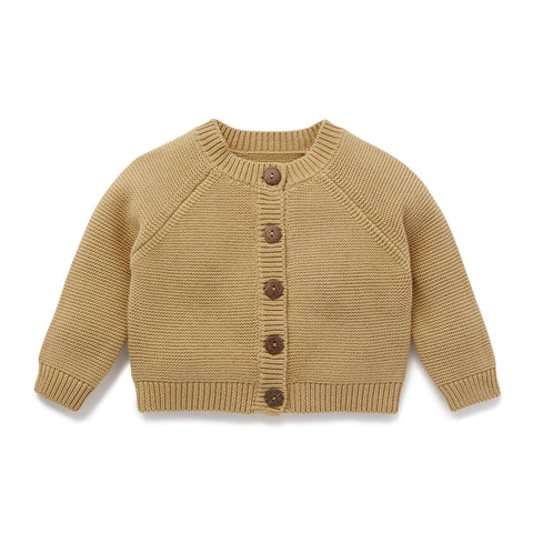 Aster & Oak Taupe Chunky Knit Cardigan