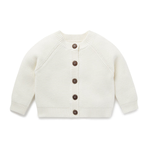 Aster & Oak Off-White Chunky Knit Cardigan