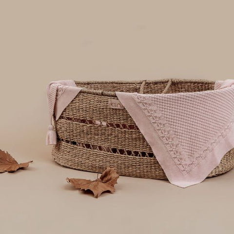 Aster & Oak Heirloom Knit Blanket - Pink