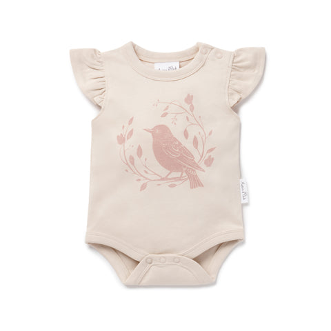 Aster & Oak Song Bird Print Onesie