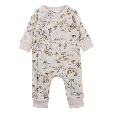 Bebe Emmett Dino LS Zip Romper