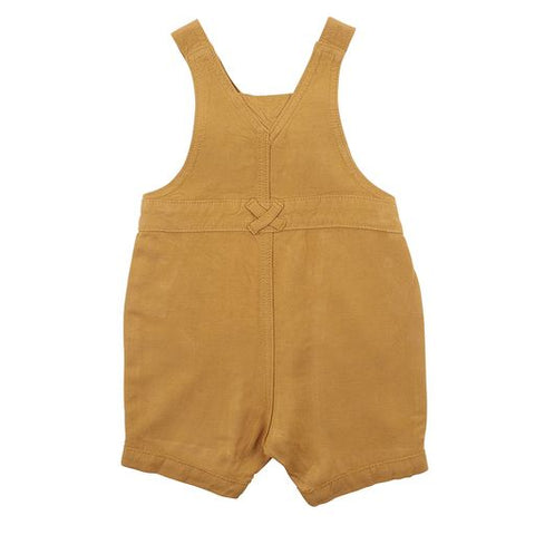 Bebe Mustard Linen Shortalls