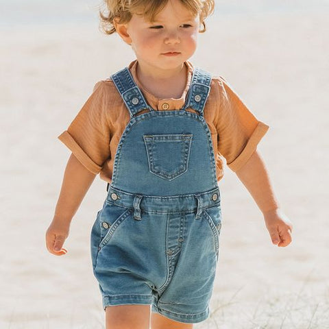 Bebe Baby Boys Denim Shortalls - Baby 0 to 2Y