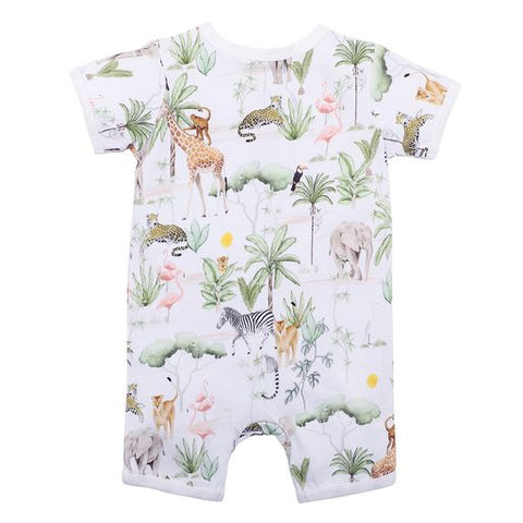 Bebe Lucas Safari SS Zip Romper