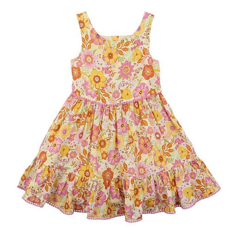 Fox & Finch Retro Print Dress - Age 3Y-7Y