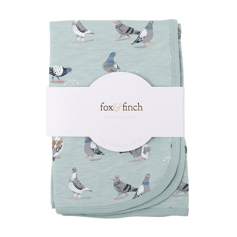 Fox & Finch Pigeon Baby Blanket