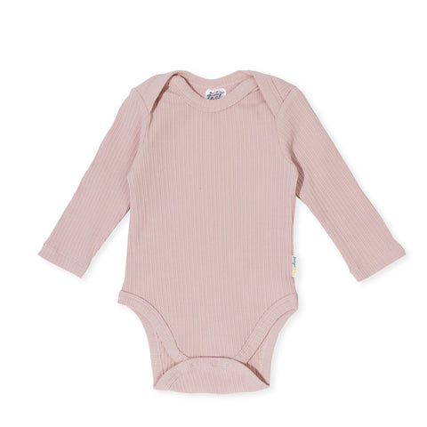 Indigo & Lellow Jesse Onesie - Ribbed Dusty Pink