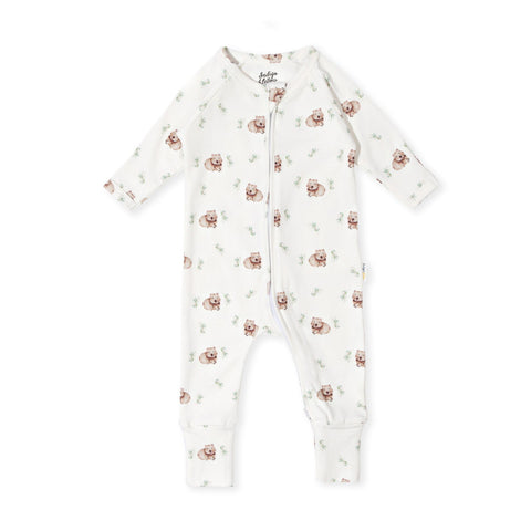 Indigo & Lellow Payton Zip Romper - Wombat