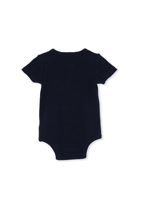 Milky Navy Rib Bubbysuit