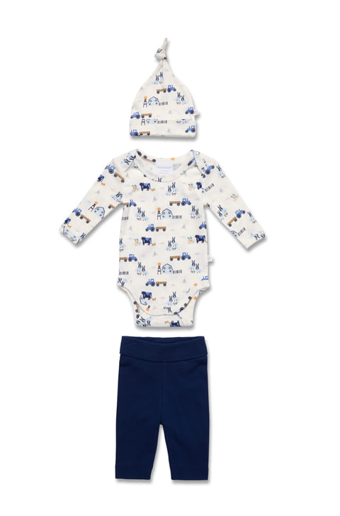 Marquise Boys 3 Piece Set - Farm Print