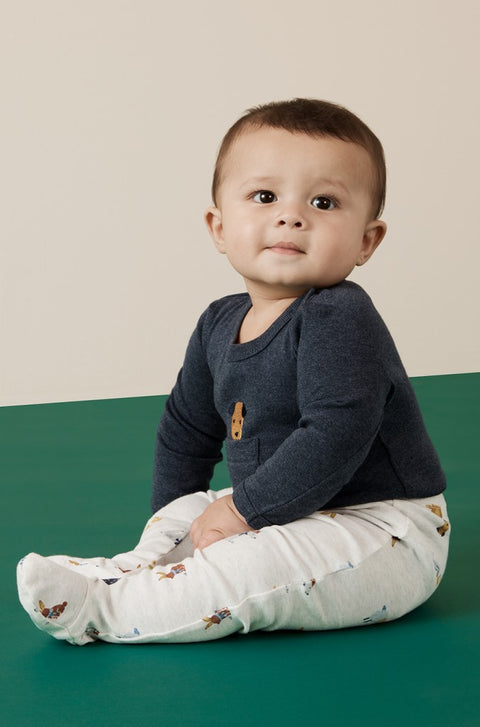 Marquise Boys Puppy Bodysuit & Footed Leggings