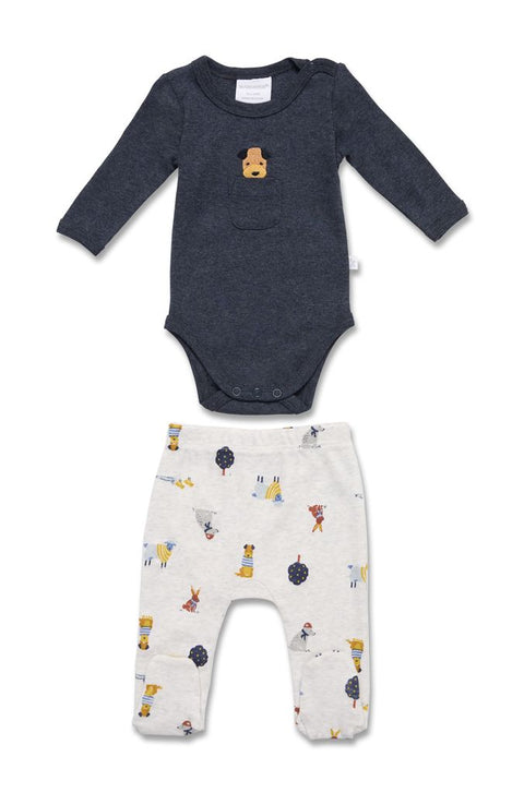 Marquise Boys Puppy Bodysuit & Footed Leggings