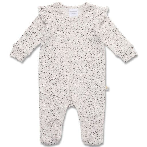 Marquise Girls Rib Frilled Sleeve Studsuit