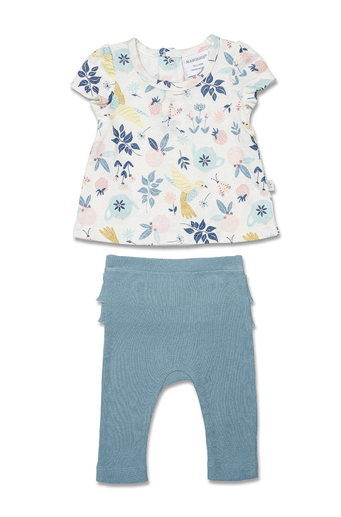 Marquise Girls Garden Top & Frilled Leggings