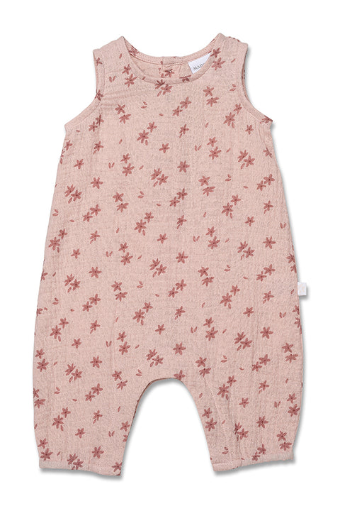 Marquise Girls Dusty Pink Muslin Romper