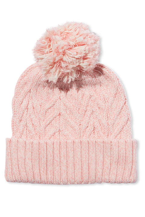 Milky Junior Girls Fleck Knit Beanie - Blush