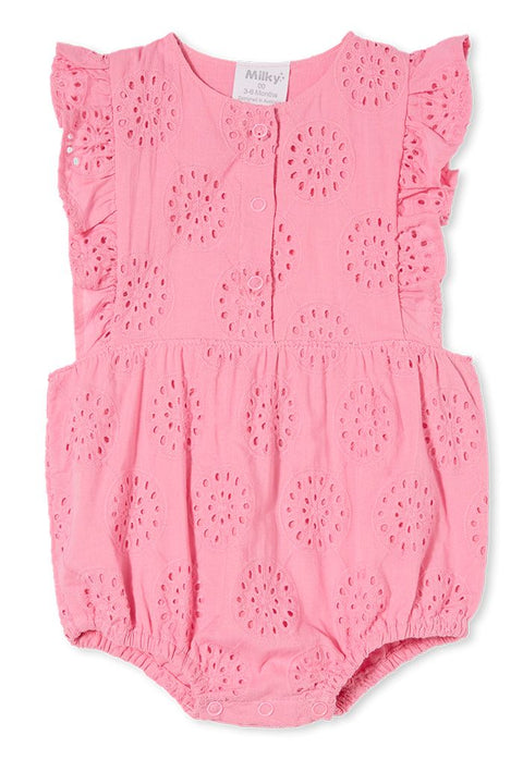 Milky Broderie Playsuit