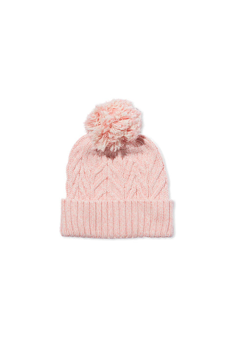 Milky Junior Girls Fleck Knit Beanie - Blush