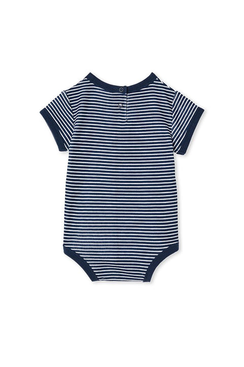 Milky Navy Mini Stripe Bubbysuit