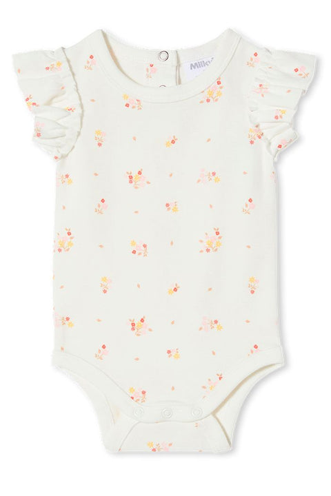 Milky Posy Rib Bubbysuit