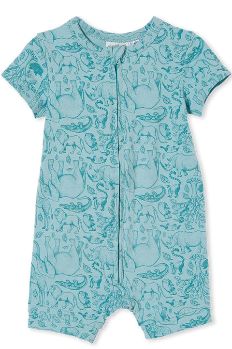 Milky Safari Zip Romper