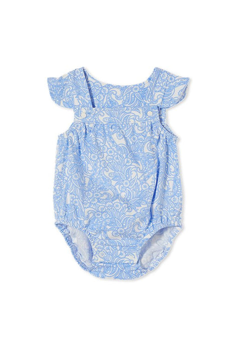 Milky Spring Paisley Playsuit