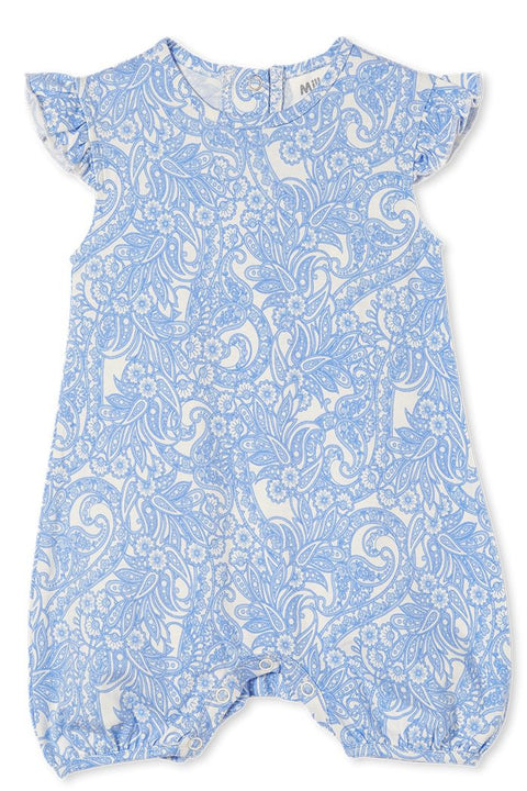 Milky Spring Paisley Romper