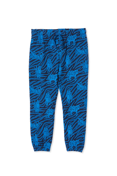 Milky Blue Tiger Track Pant