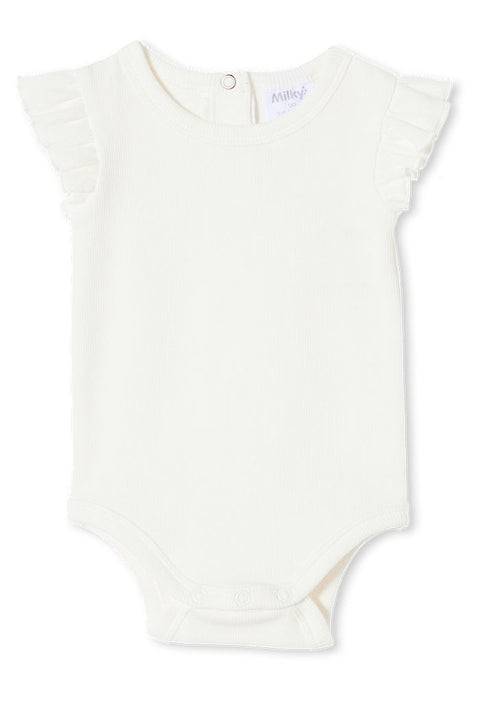 Milky White Rib Bubbysuit