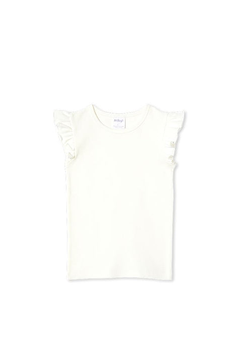 Milky White Rib Tee