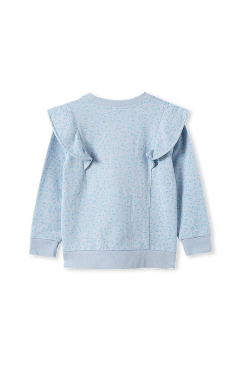 Milky Daisy Frill Sweat Top