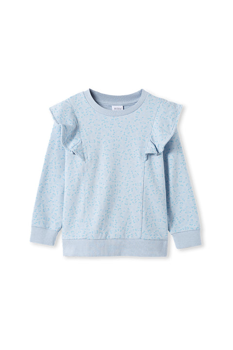 Milky Daisy Frill Sweat Top