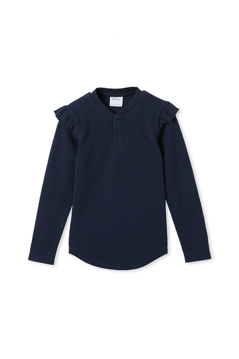 Milky Girls Essential Henley - Midnight Blue