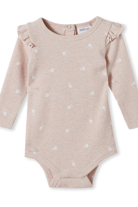 Milky Petals Rib Bubbysuit