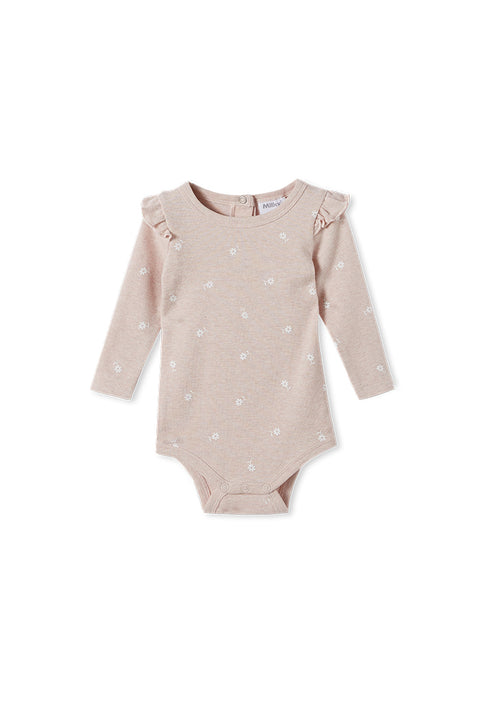 Milky Petals Rib Bubbysuit