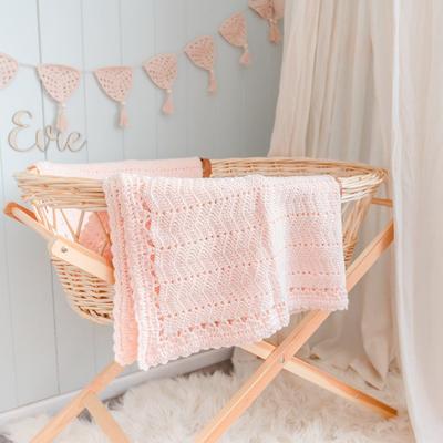 O.B. Designs Handmade Crochet Baby Blanket - Peach