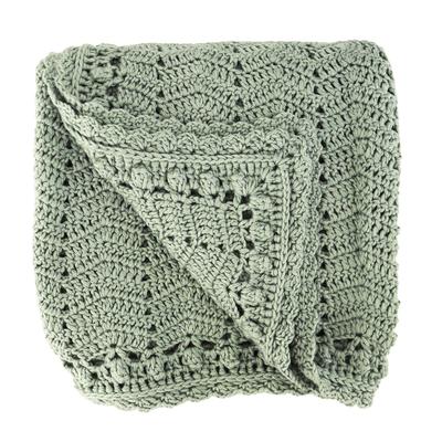 O.B. Designs Handmade Crochet Baby Blanket - Sage