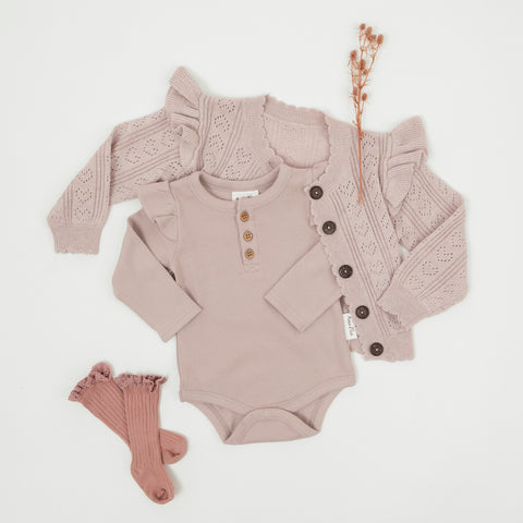 Aster & Oak Violet Rib Bodysuit