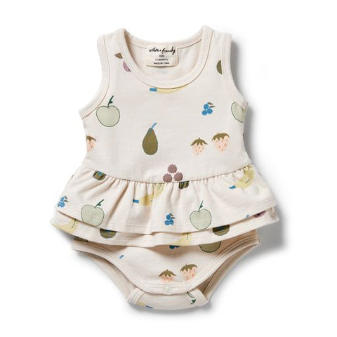 Wilson & Frenchy Organic Ruffle Bodysuit - Fruity