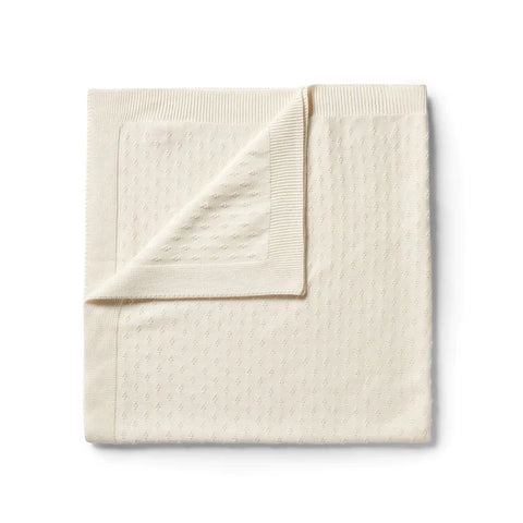 Wilson & Frenchy Knitted Ditsy Blanket - Gardenia