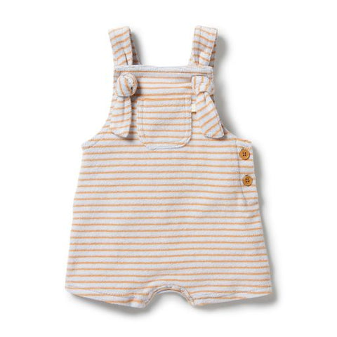 Wilson & Frenchy Organic Terry Overalls - Nutmeg Stripe